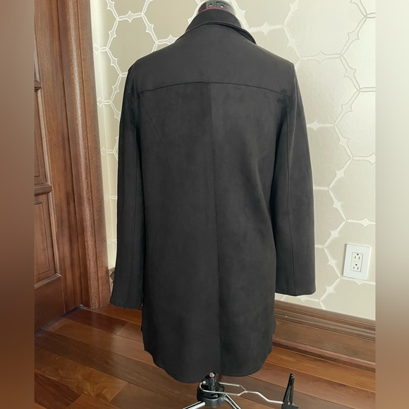 Black suede coat - Picture 2 of 3